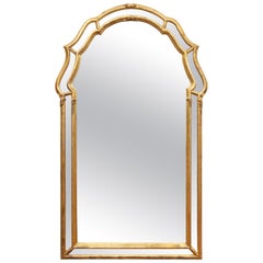 Vintage Italian Gilt Console Wall Mirror