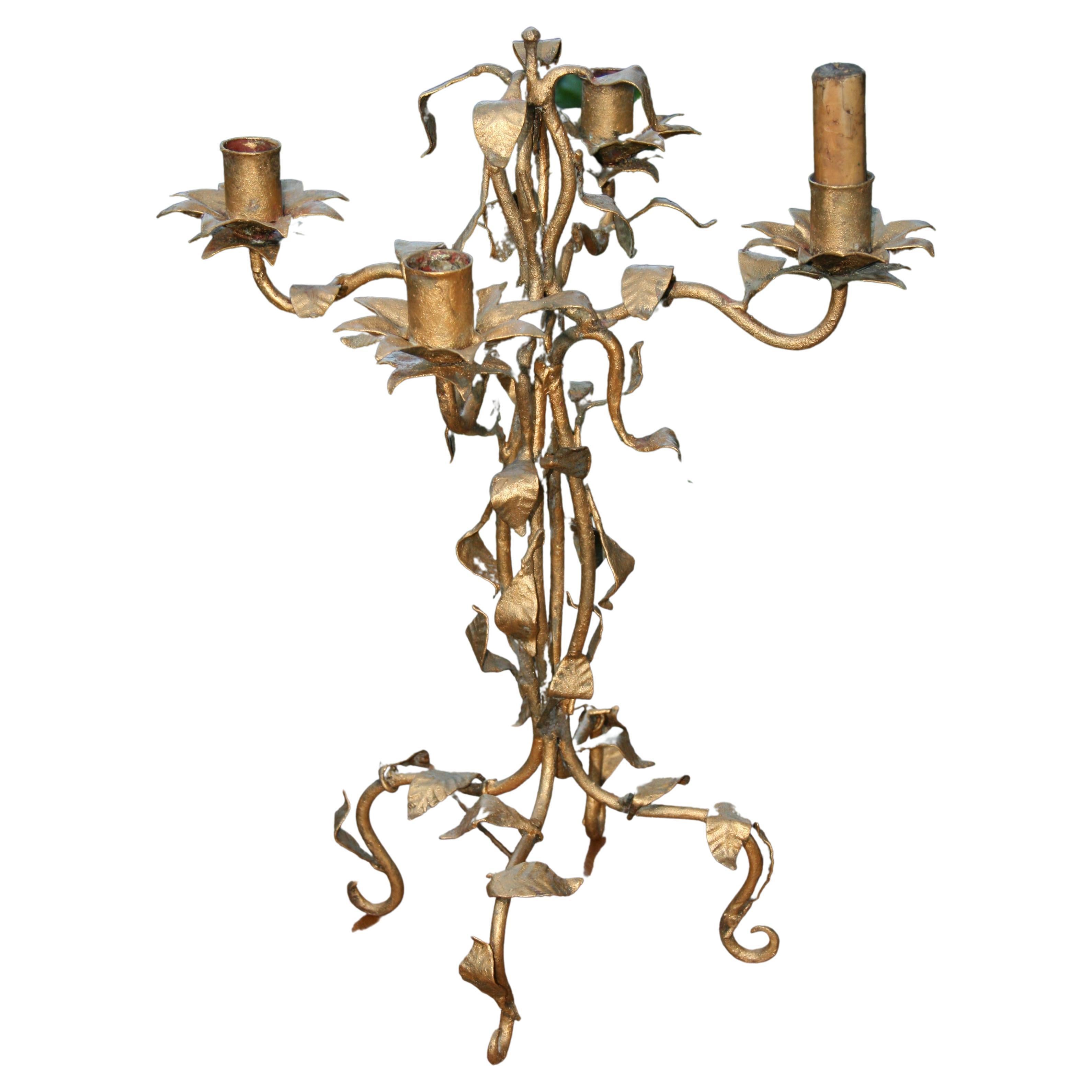 Hand Wrought Iron Candelabras For Sale at 1stDibs