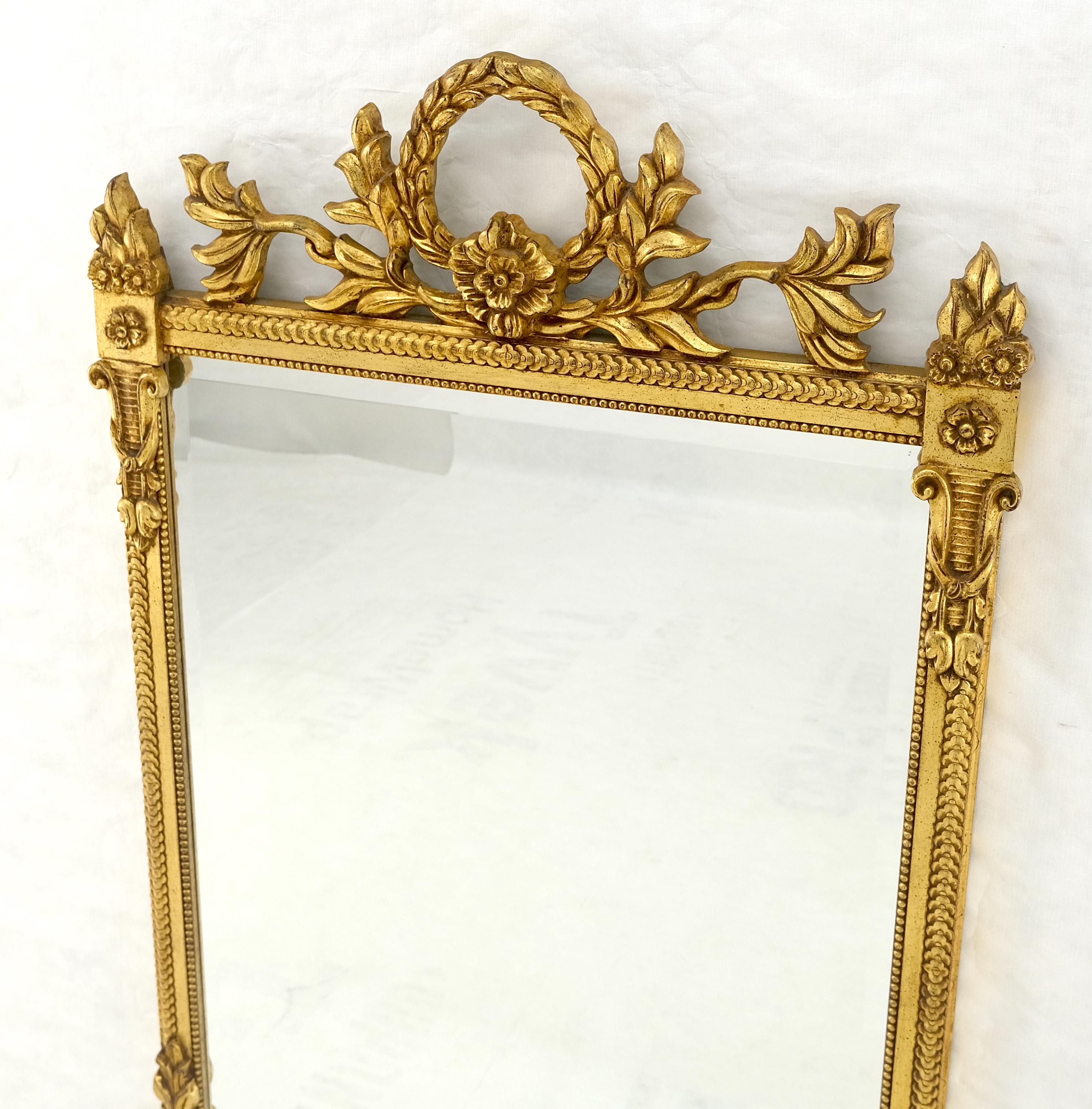 Neo-Regency Italian Gilt Gesso Fine Gold Wall Mirror 53x38 Rectangle MINT! in vendita