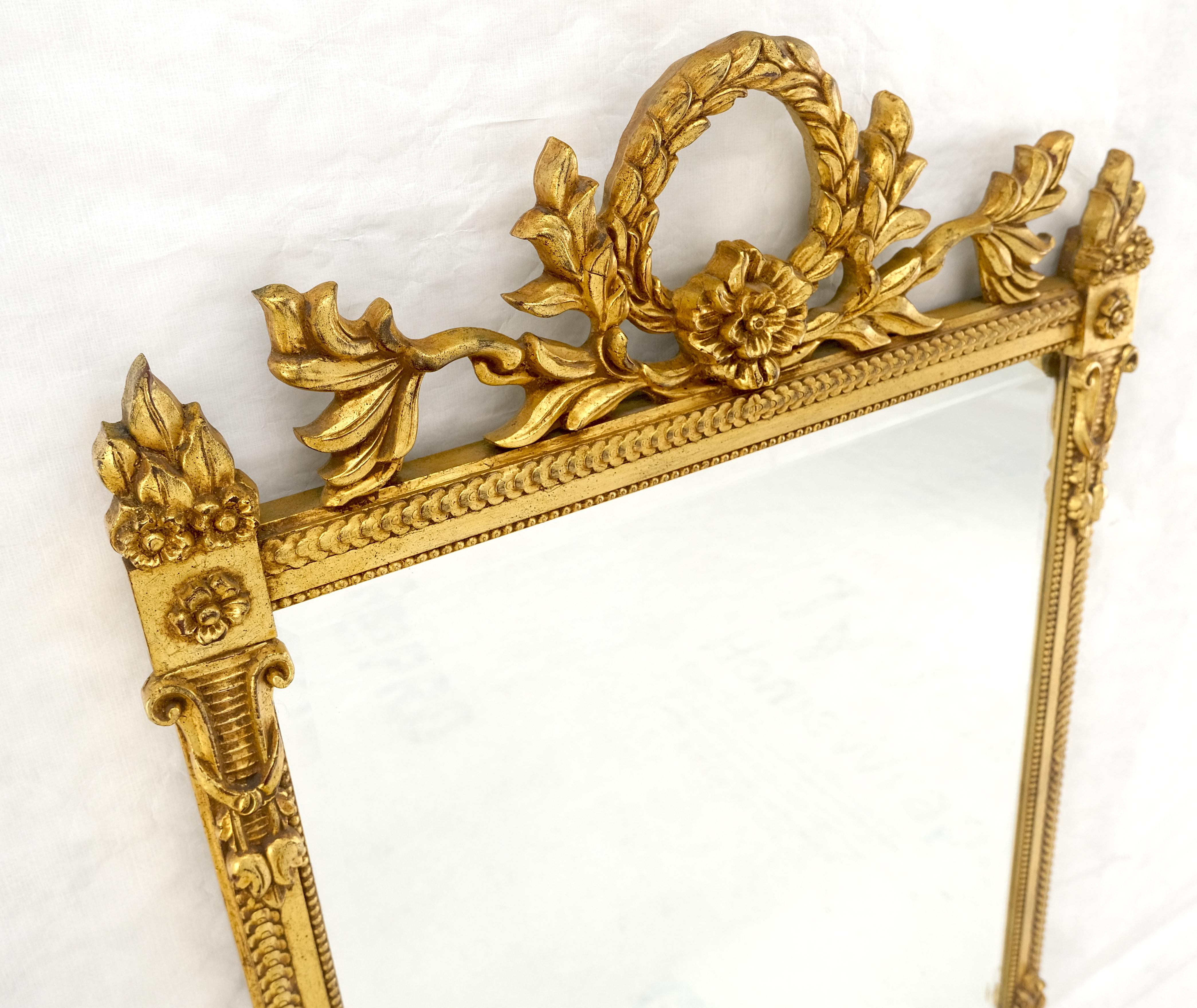 Italiano Italian Gilt Gesso Fine Gold Wall Mirror 53x38 Rectangle MINT! in vendita