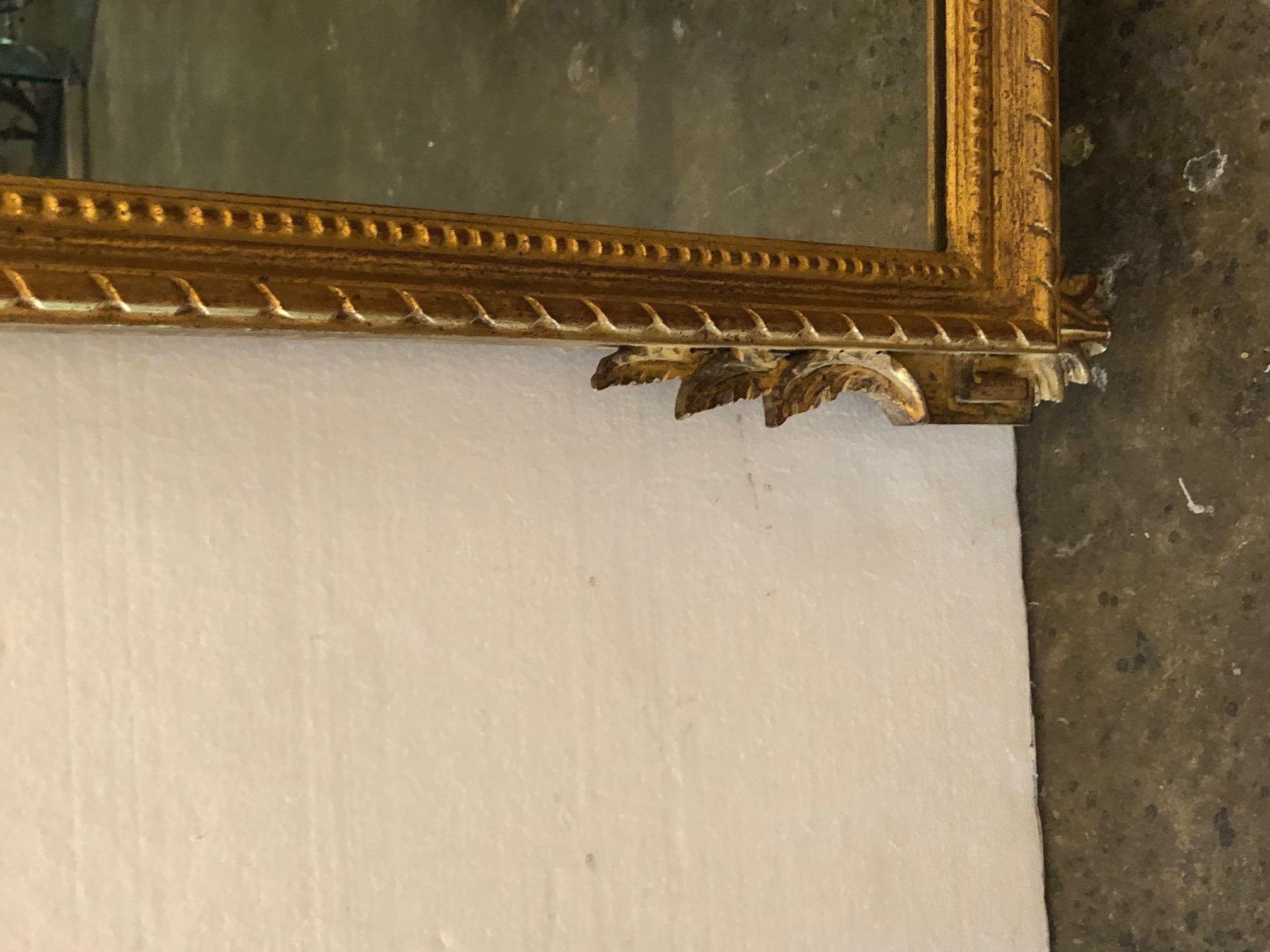 XIXe siècle Miroir florentin italien en or doré en vente