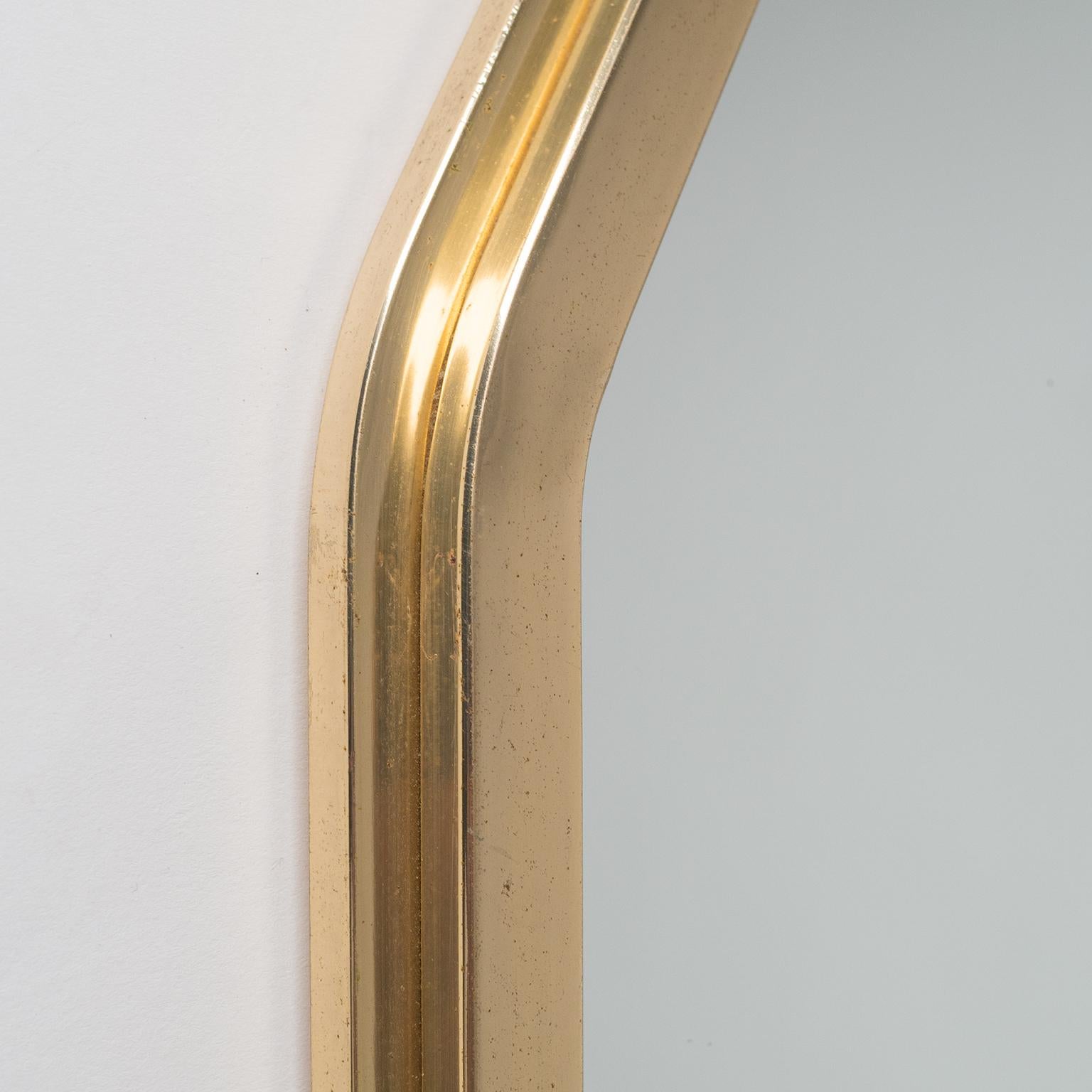 Doré Miroir octogonal doré italien, années 1970 en vente
