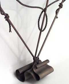 Italian Gilt Iron and Marble-Top Console Table