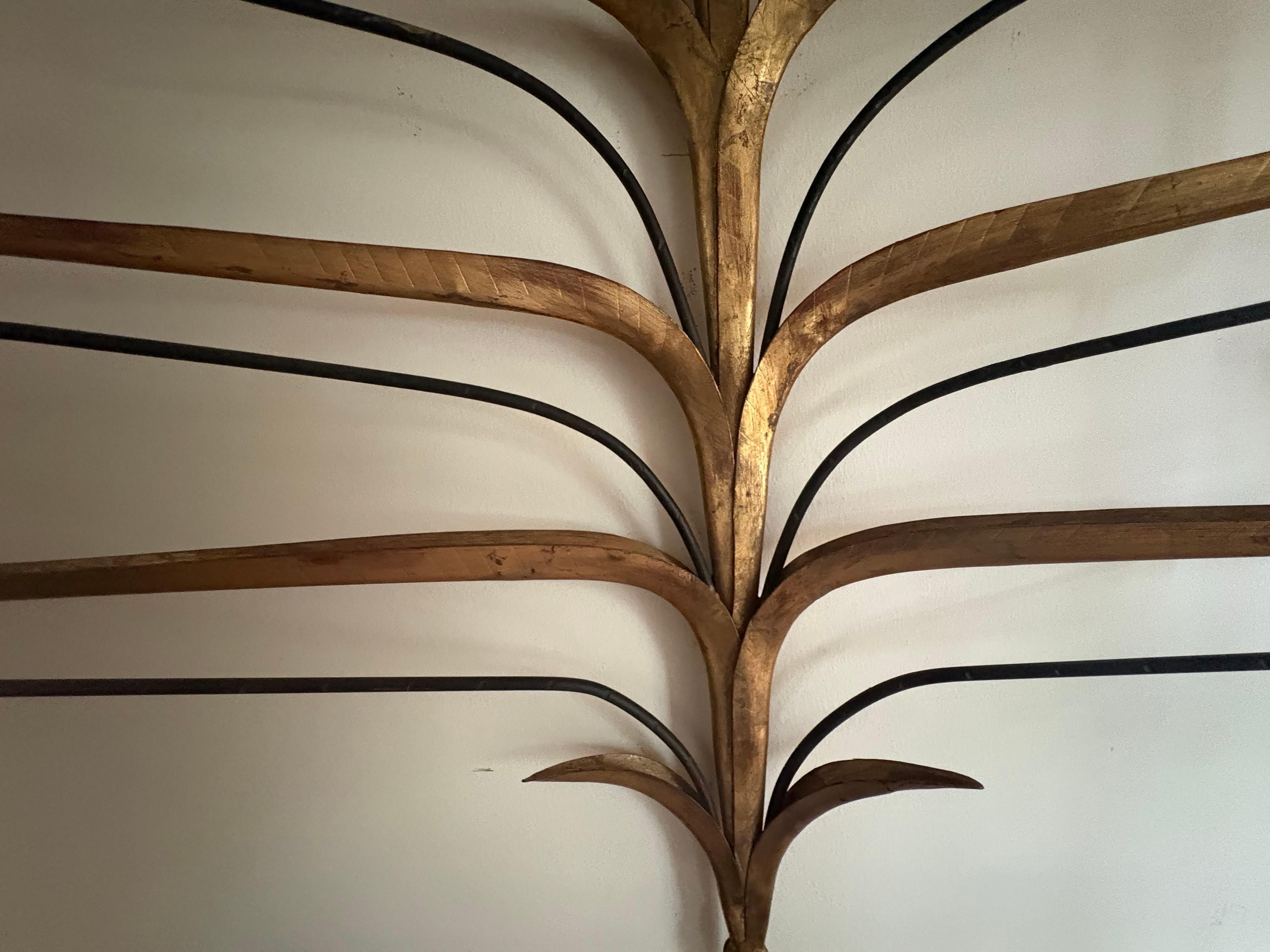Mid-20th Century Italian Gilt Iron Candle Sconce For Sale