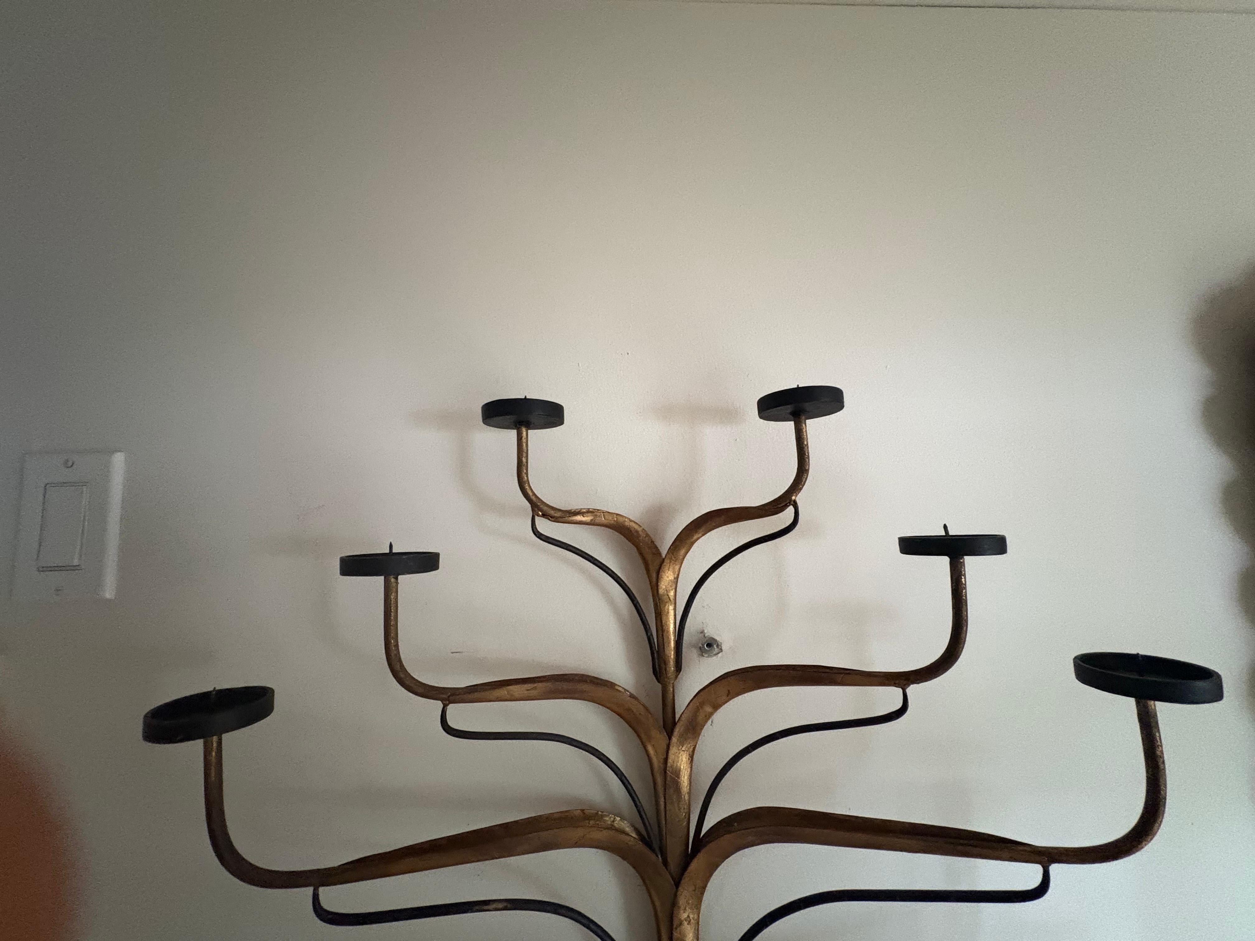 Italian Gilt Iron Candle Sconce For Sale 1