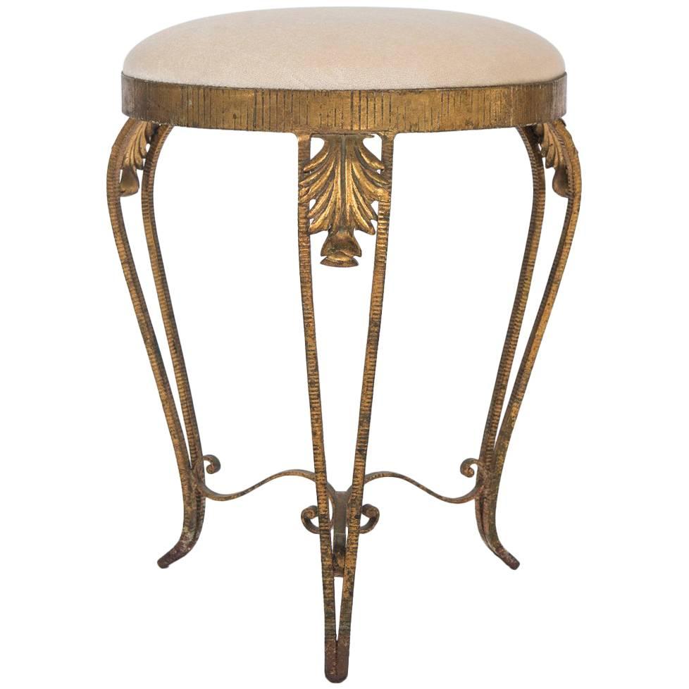 Ebonized Art Deco Vanity Stool For Sale at 1stdibs