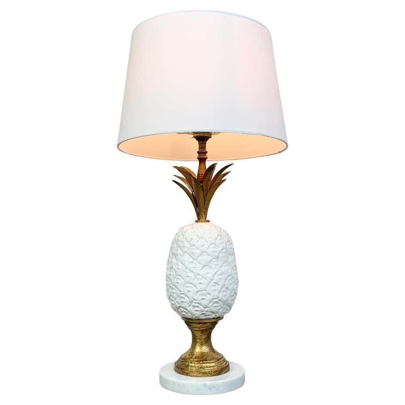 Large White Ceramic Pineapple Lamp at 1stDibs | white pineapple lamp ...