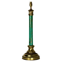 Italian Gilt Metal and Églomisé Lamp