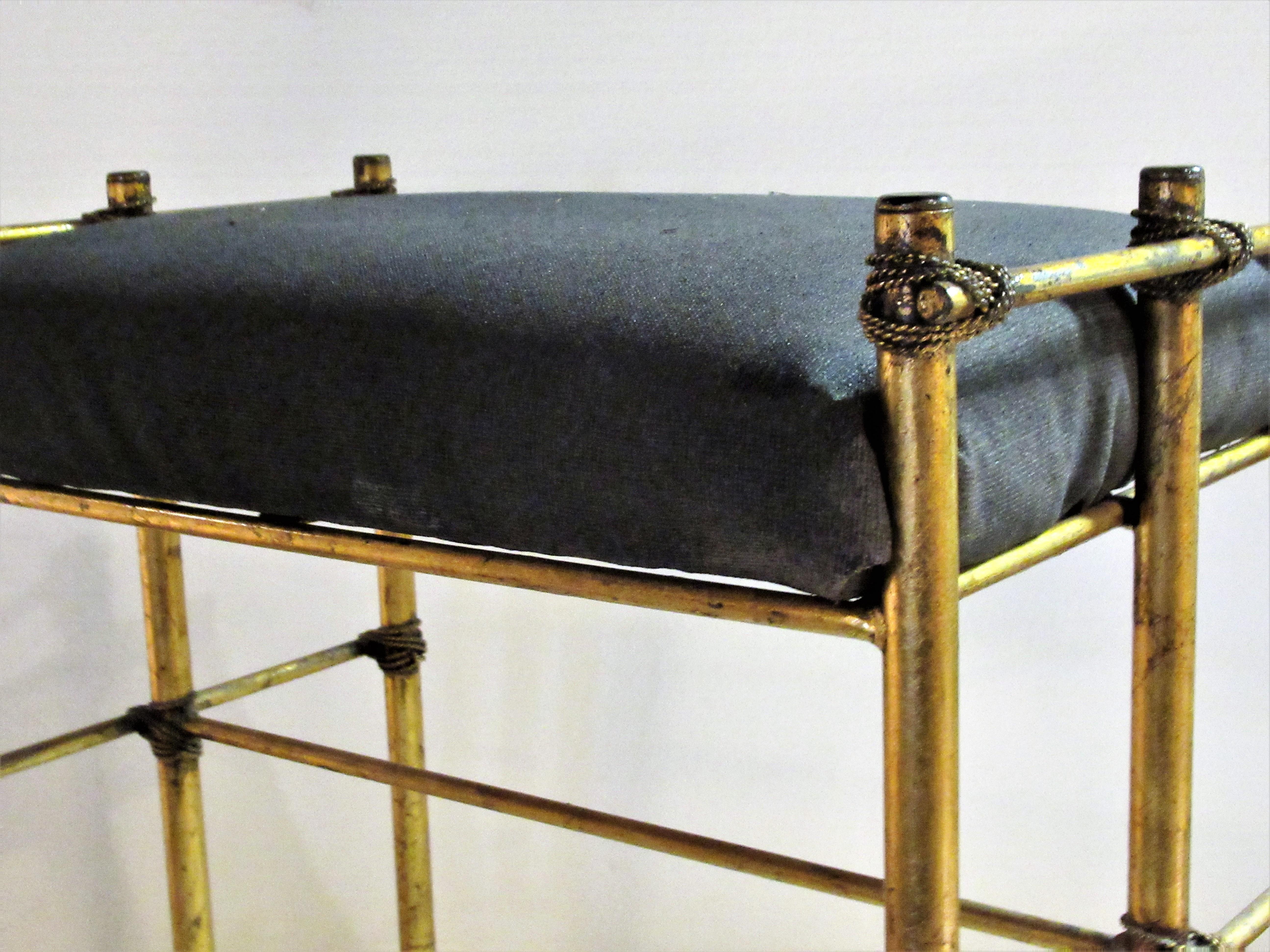 Italian Gilt Metal Bench Seat (Vergoldet)