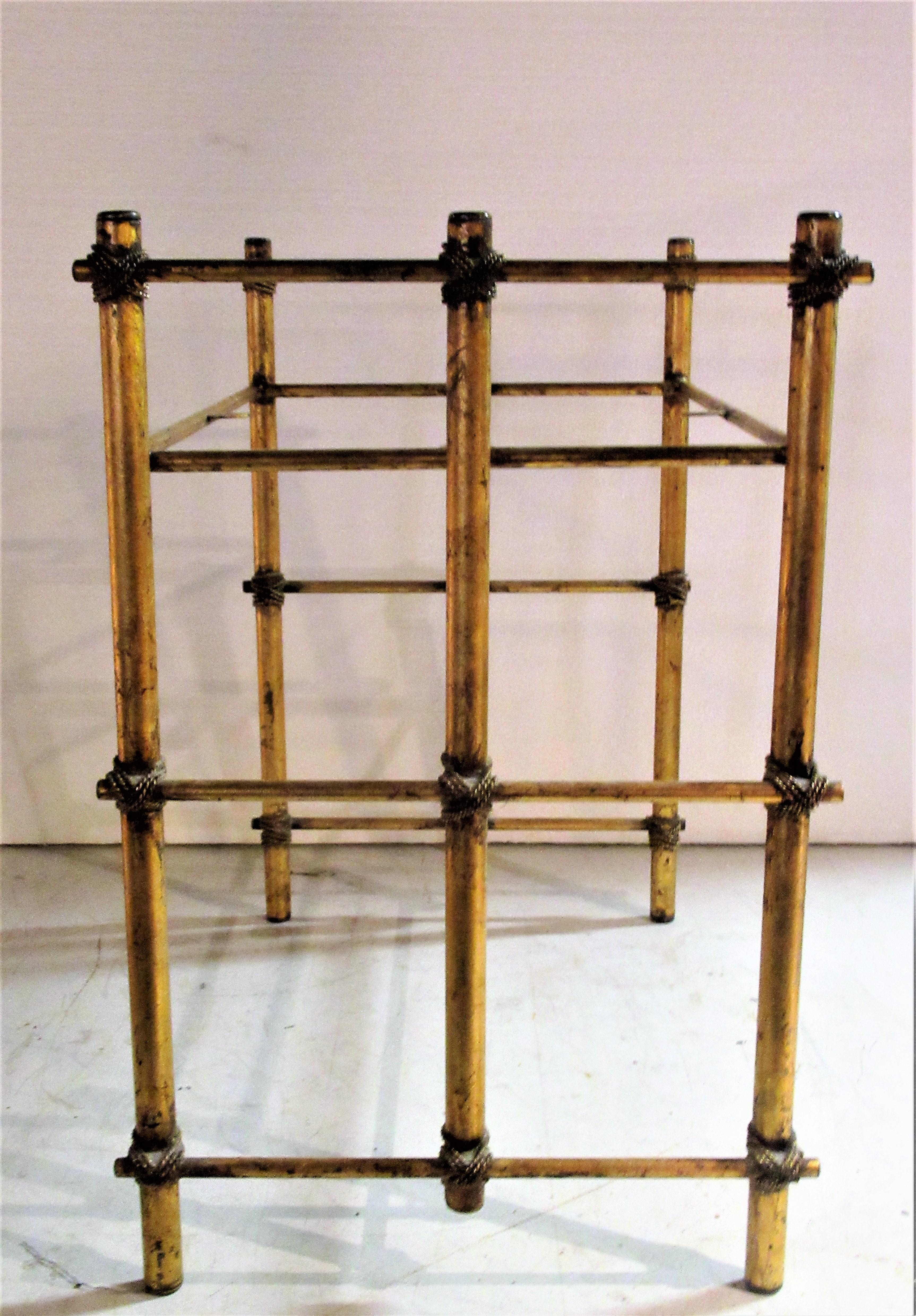 Italian Gilt Metal Bench Seat 1