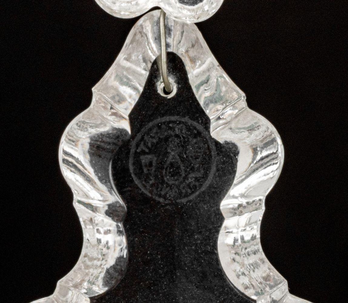 Lustre italien à six lumières en métal doré et verre taillé en vente 4