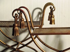 Italian Gilt Metal Rope and Tassel Benches