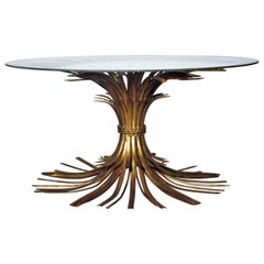 Italian Gilt Metal Sheaf of Wheat Table