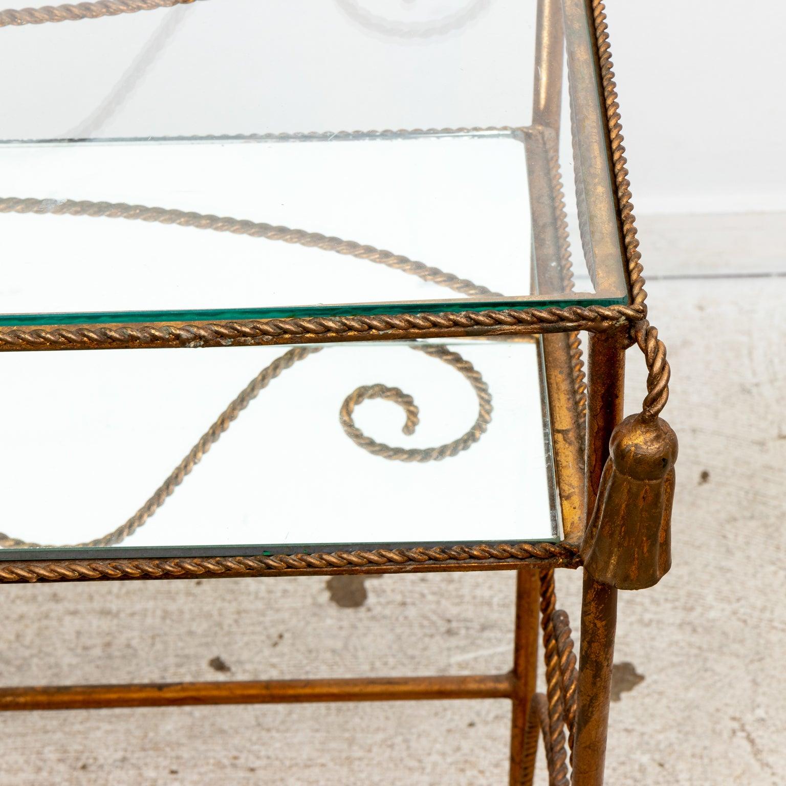Italian Gilt Metal Table In Good Condition For Sale In Stamford, CT