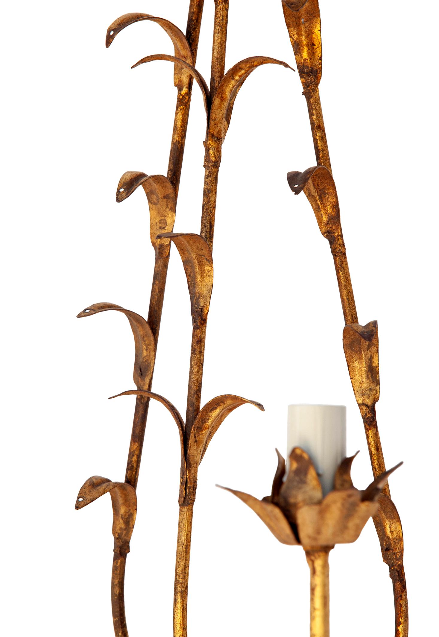 Italian Gilt Metal Wall Sconces /Five Lights. 2