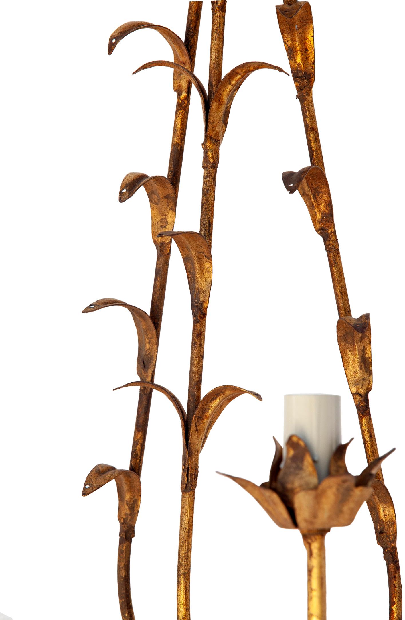 Italian Gilt Metal Wall Sconces /Five Lights. 3
