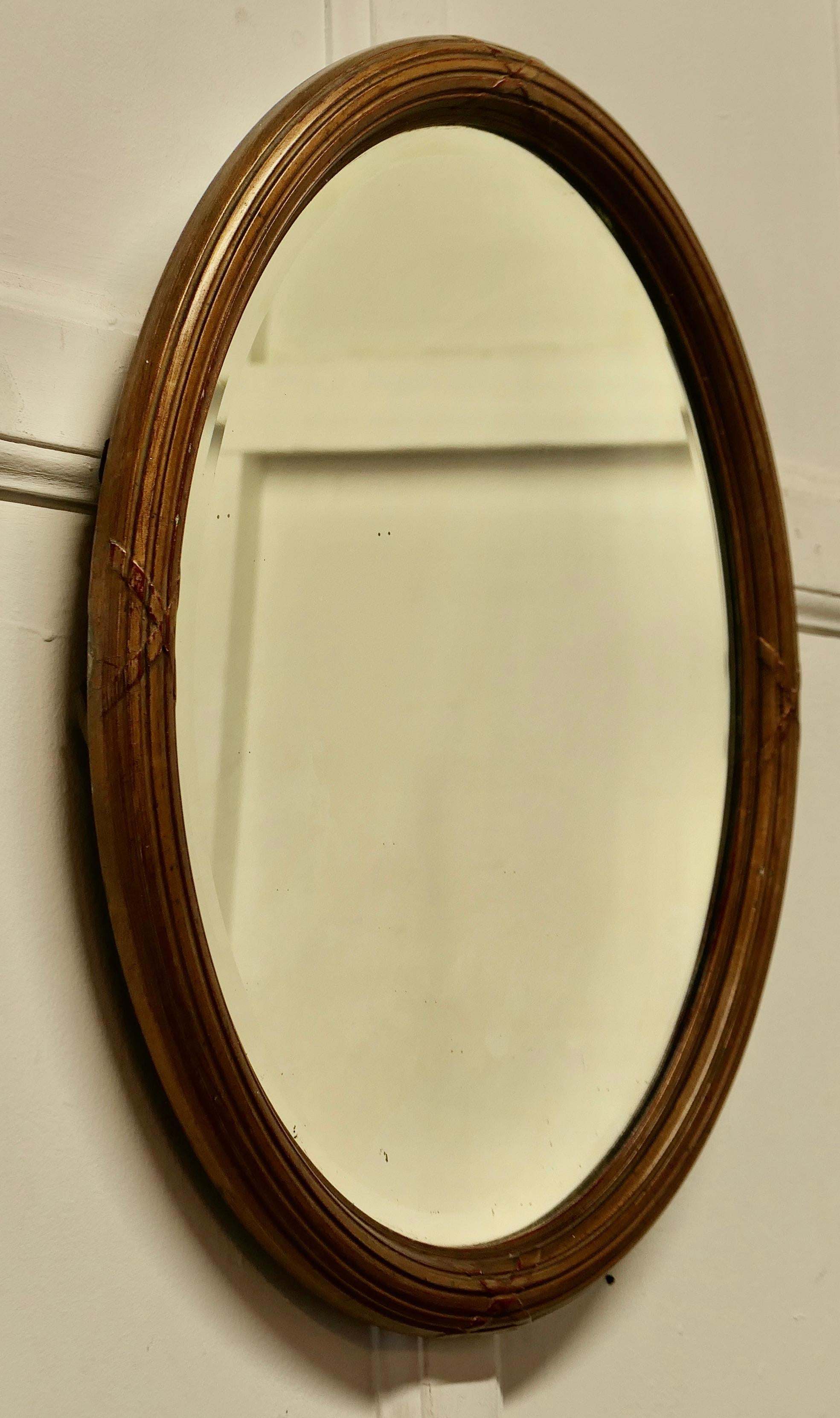 Italian Gilt Oval Mirror    In Good Condition In Chillerton, Isle of Wight