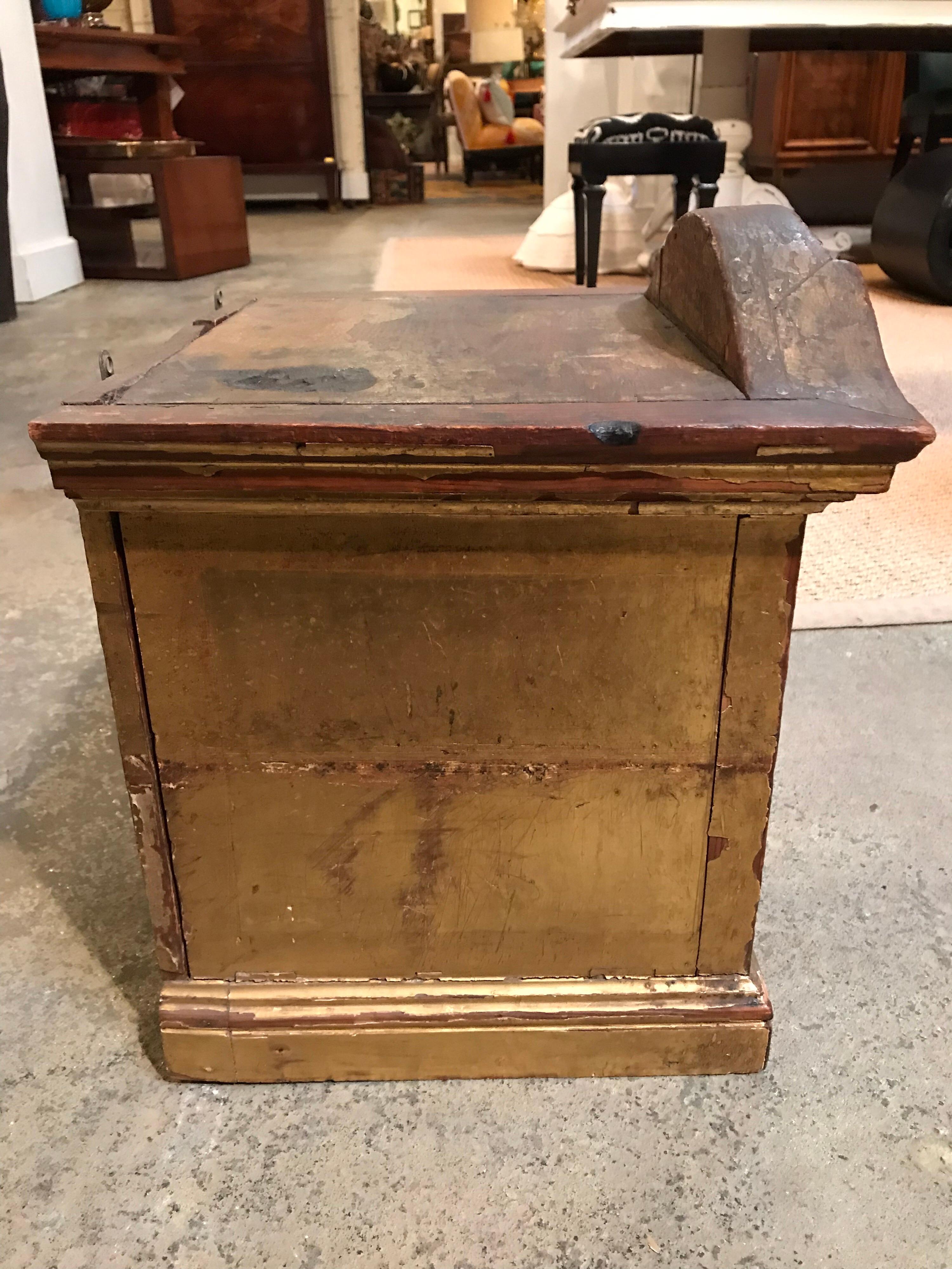 Giltwood Italian Gilt Reliquary Box For Sale