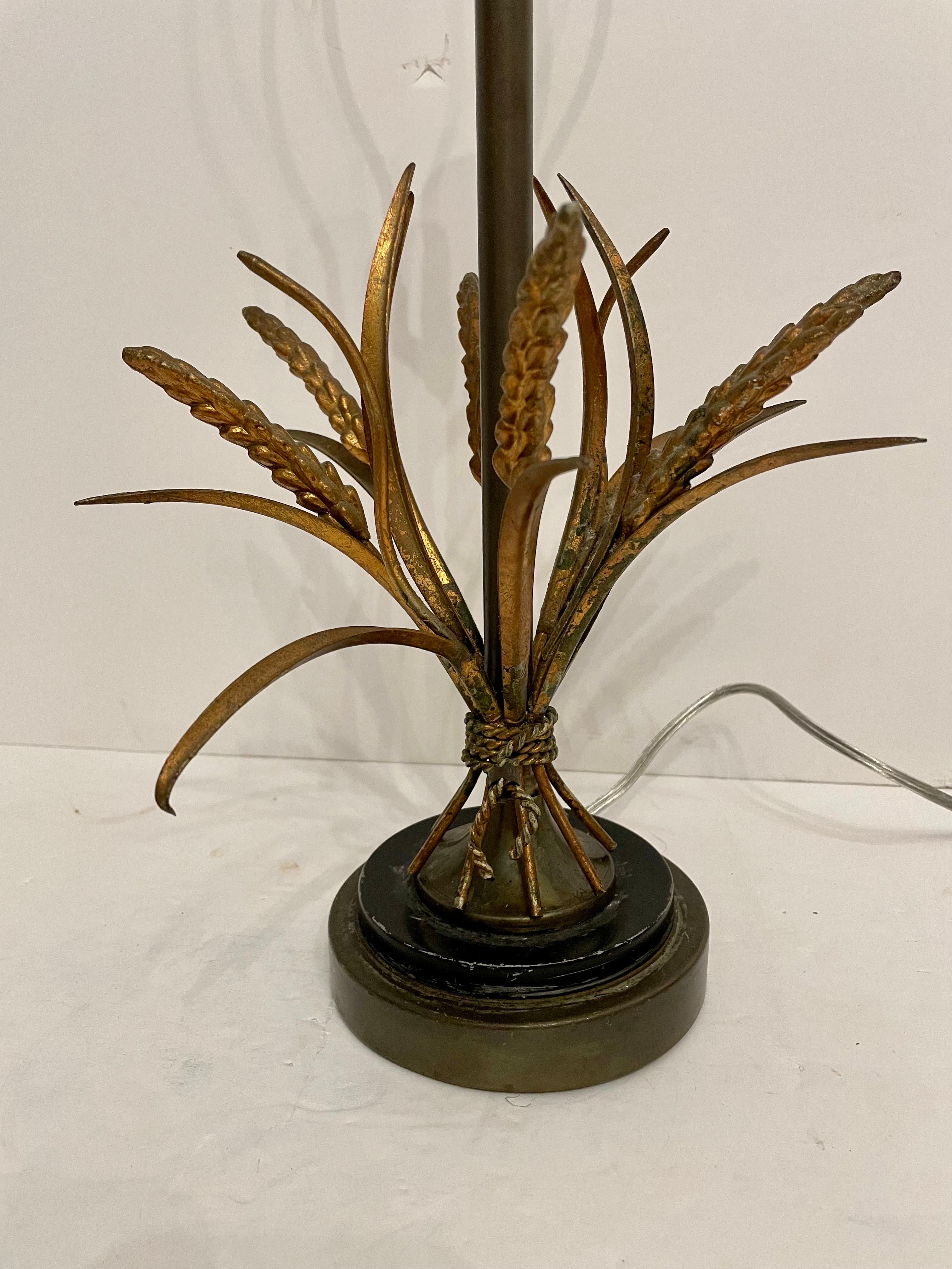 Italian Gilt Sheaf of Wheat Lamp For Sale 5