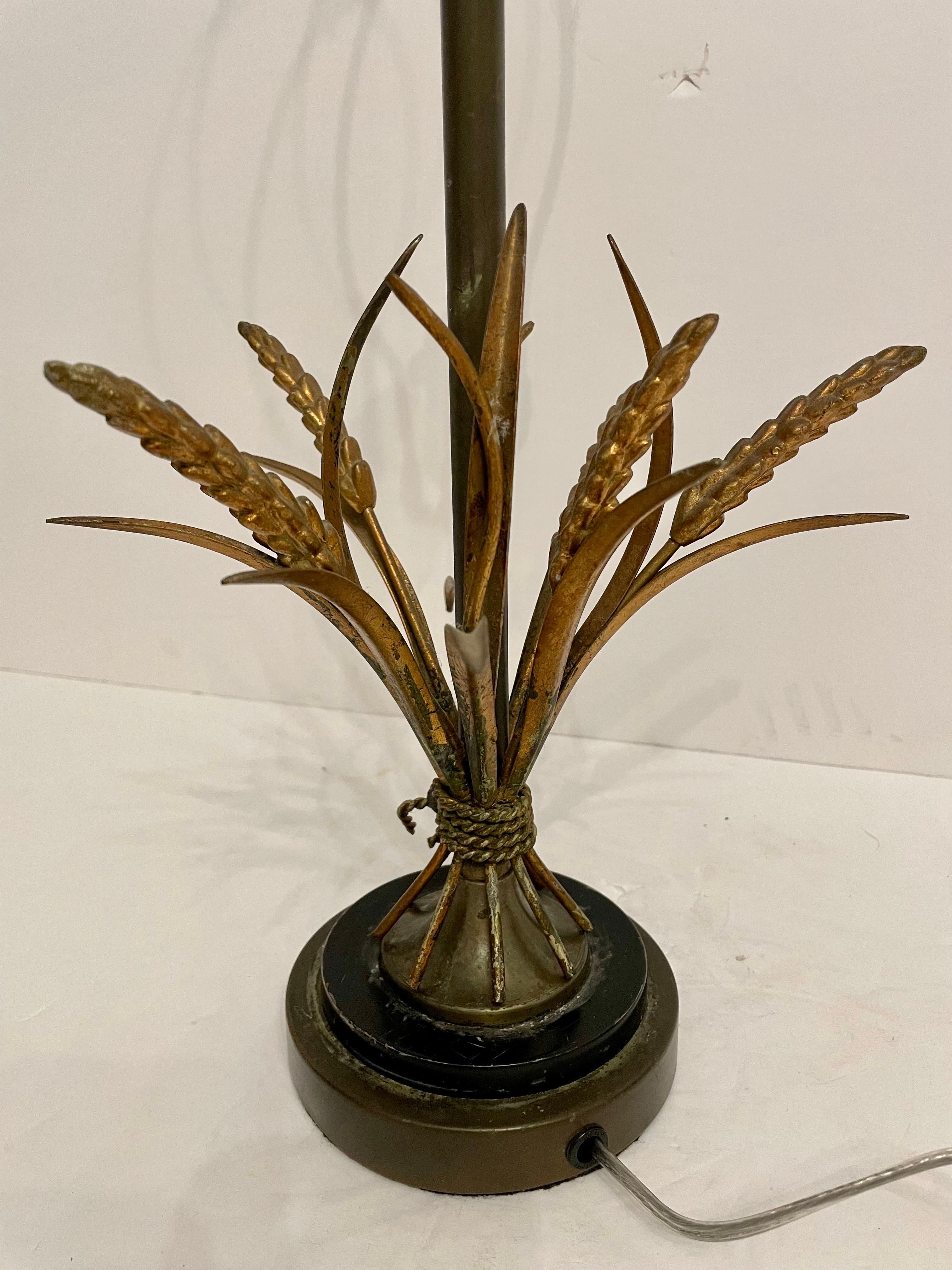 Italian Gilt Sheaf of Wheat Lamp For Sale 7