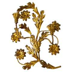 Italian Gilt Tole and Wood Candle Sconce