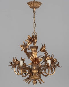 Italian Gilt Tôle Chandelier
