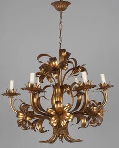 Italian Gilt Tôle Chandelier
