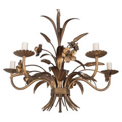 Lampadario italiano dorato Tôle