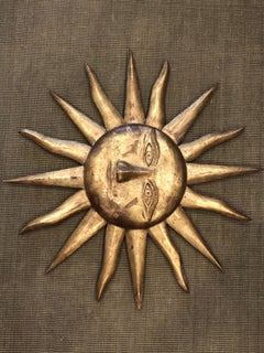 Italian Gilt Wall Sunburst with Face