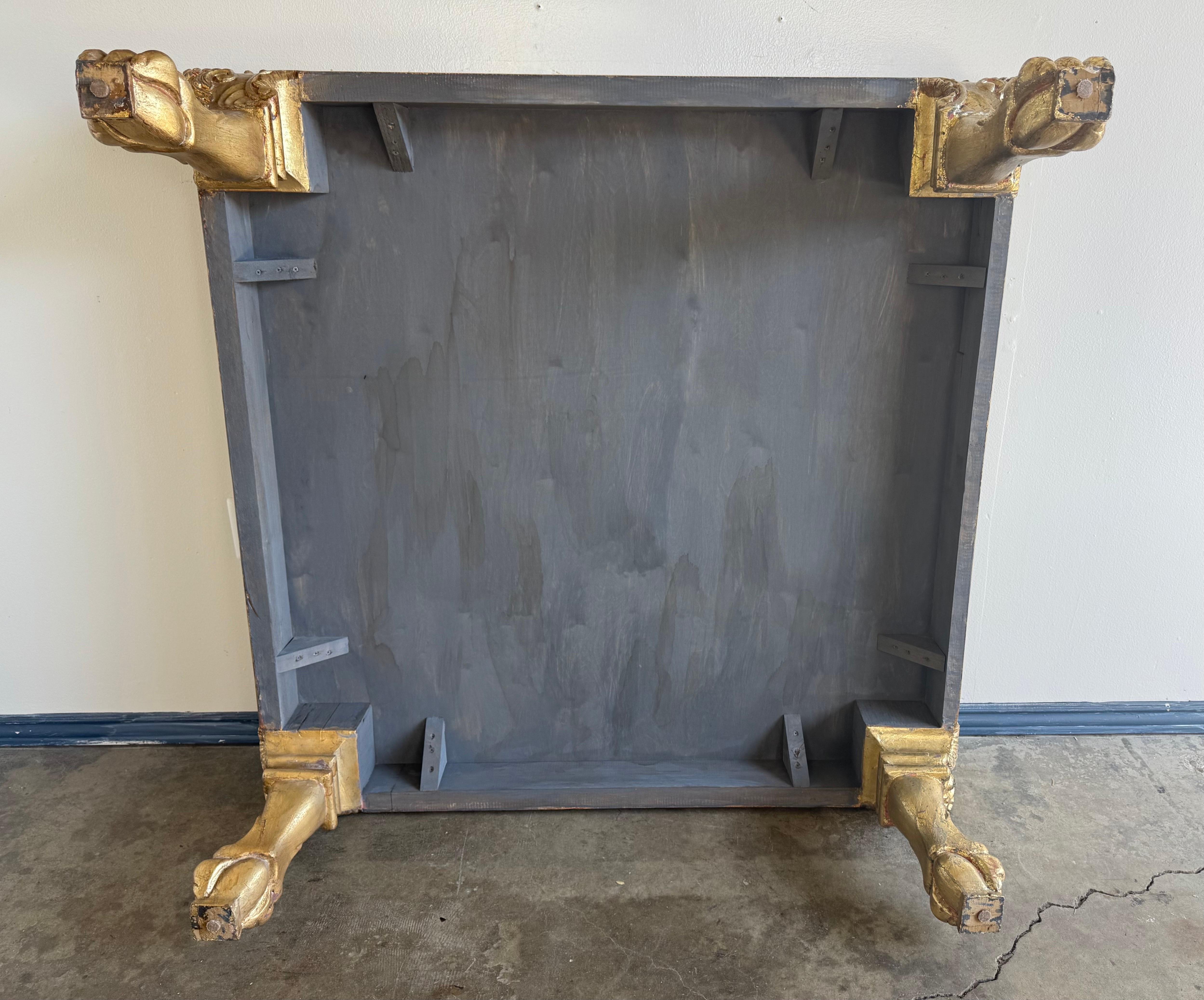 Italian Gilt Wood Coffee Table For Sale 5
