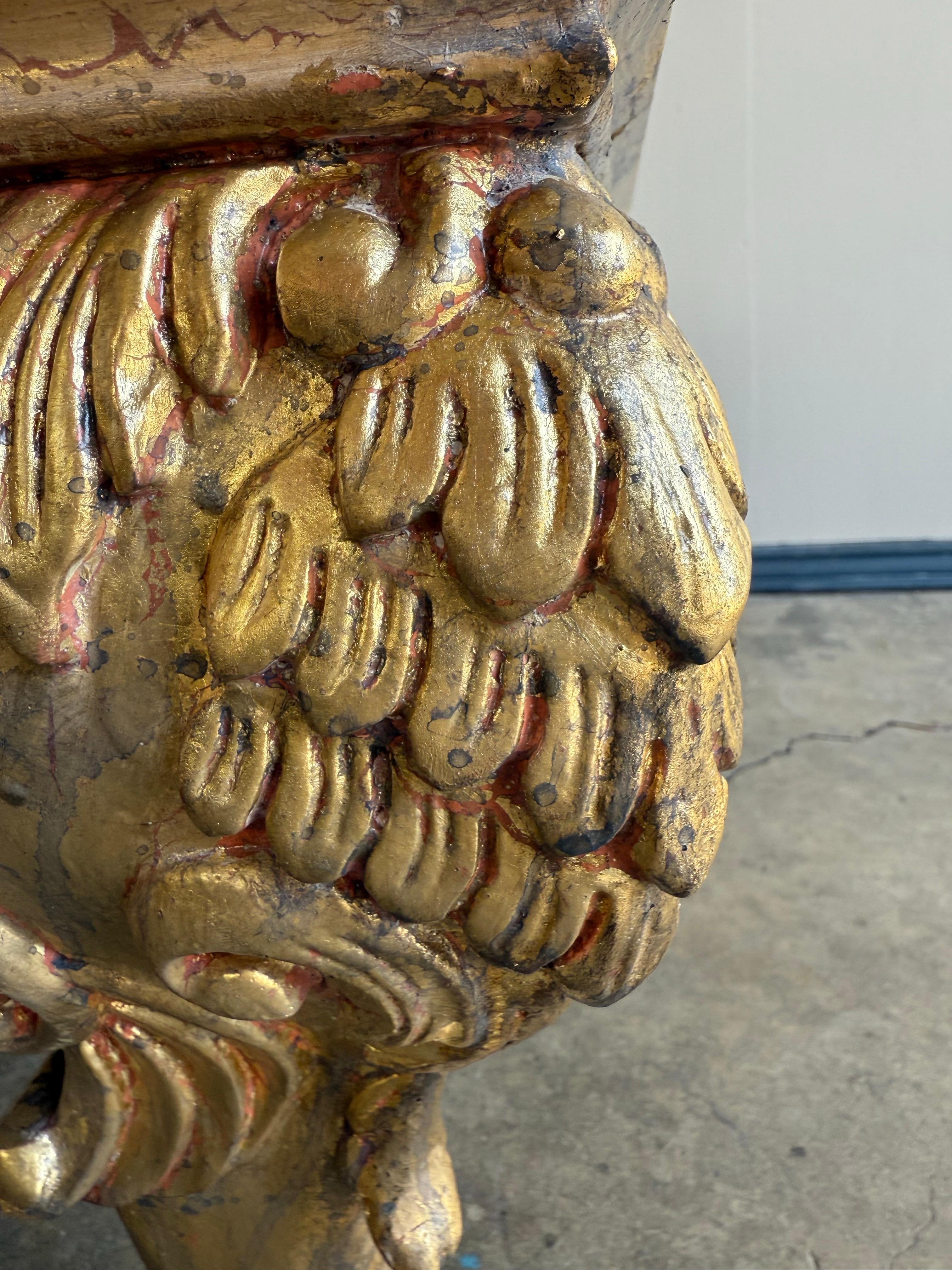 Italian Gilt Wood Coffee Table For Sale 2