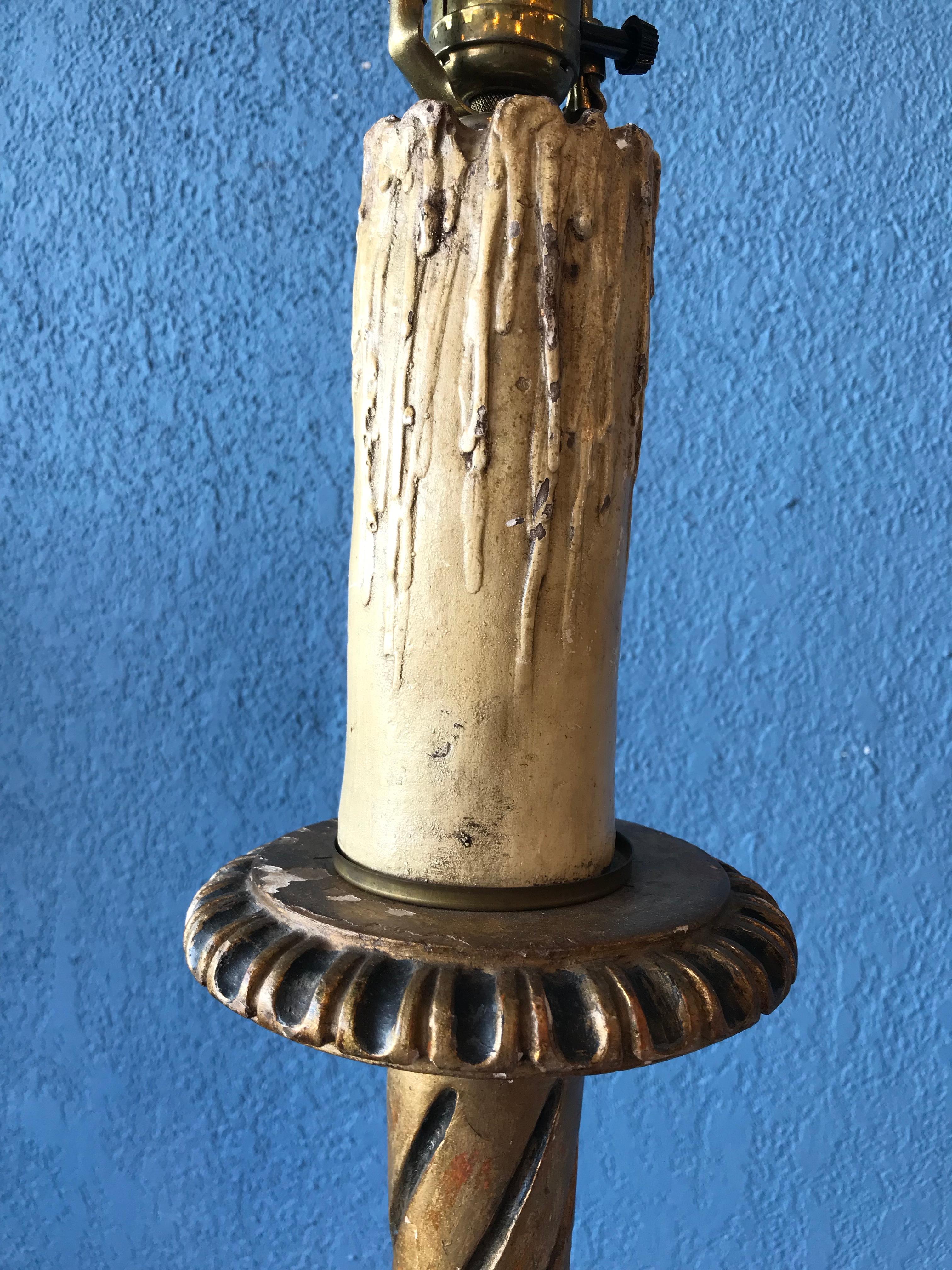 Italian Gilt Wood Floor Lamp 5