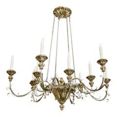 Italian Giltwood & Gilt-metal Veneto Twelve-Arm Chandelier by Randy Esada