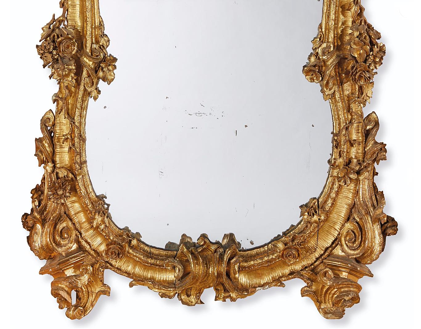 Carved Italian Giltwood Mirror