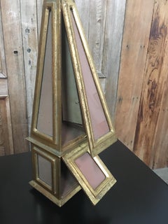 Italian Giltwood Obelisk by Florentia, Pair