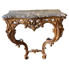 Italian Gilt-Wood Serpentine Console Table
Mid 18th Century
Italian Gilt-Wood Serpentine Console Table
Mid 18th Century
