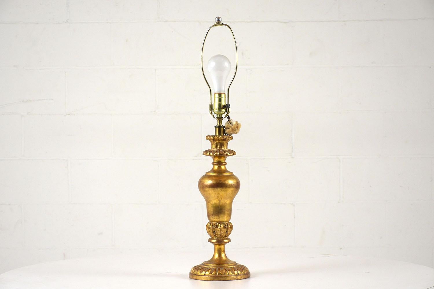 Italian Giltwood Table Lamp im Zustand „Gut“ in Los Angeles, CA