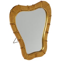Italian Gilt Wood Table Mirror, Italy, 1950s
