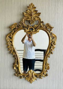 Italian Gilt Wood Wall or Console Mirror, Pier, Commode Mirror