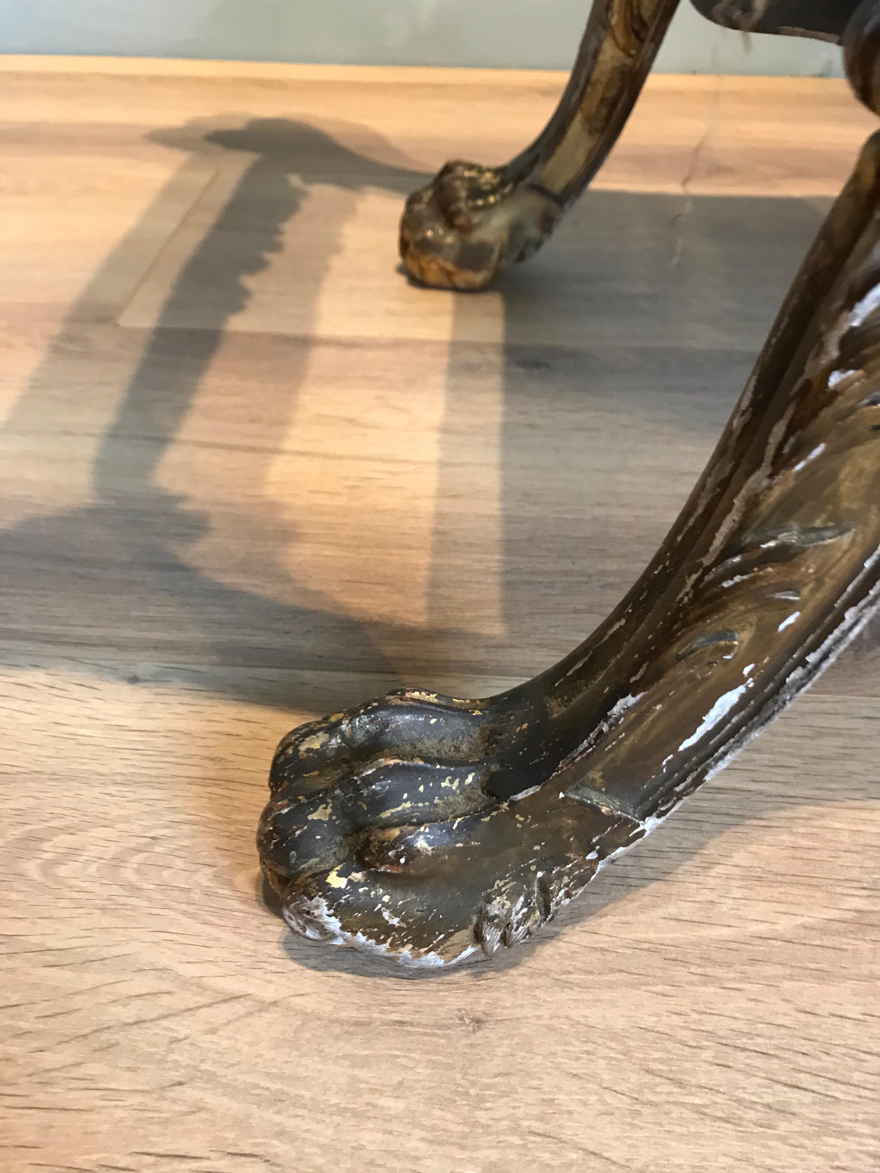 19th Century Italian Gilt X Frame Curule Stool Circa 1800 For Sale