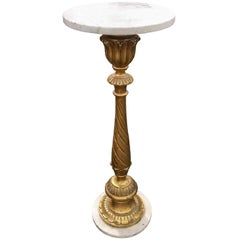 Italian Giltwood and Marble Pedestal