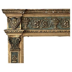 Specchio italiano in legno dorato e policromia neoclassica Toscana CIRCA 1750