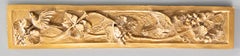 Italian Giltwood Birds Grapevine Wall Plaque Architectural Element, circa 1950