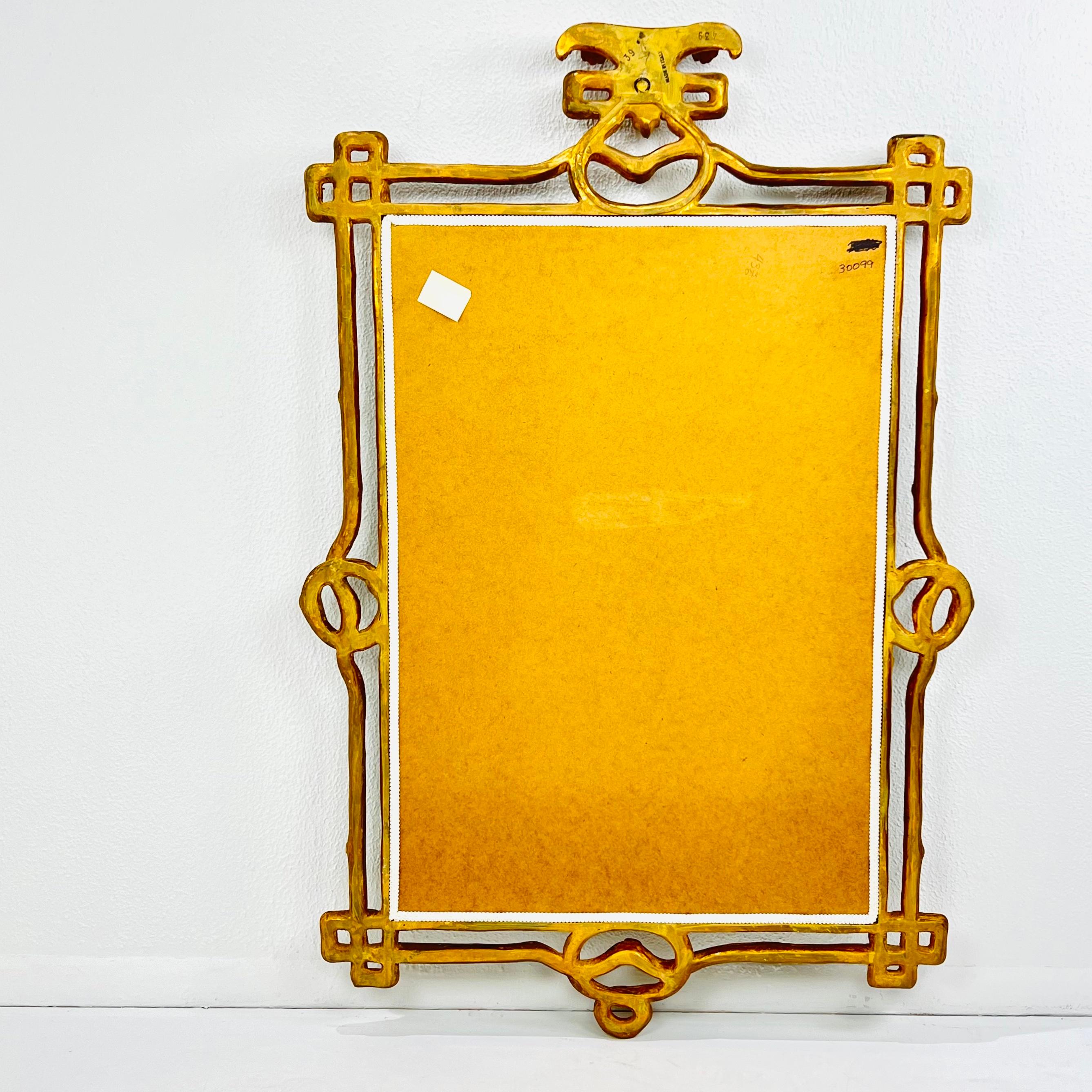 Italian Giltwood Carved Branch Frame Antiqued Mirror For Sale 9