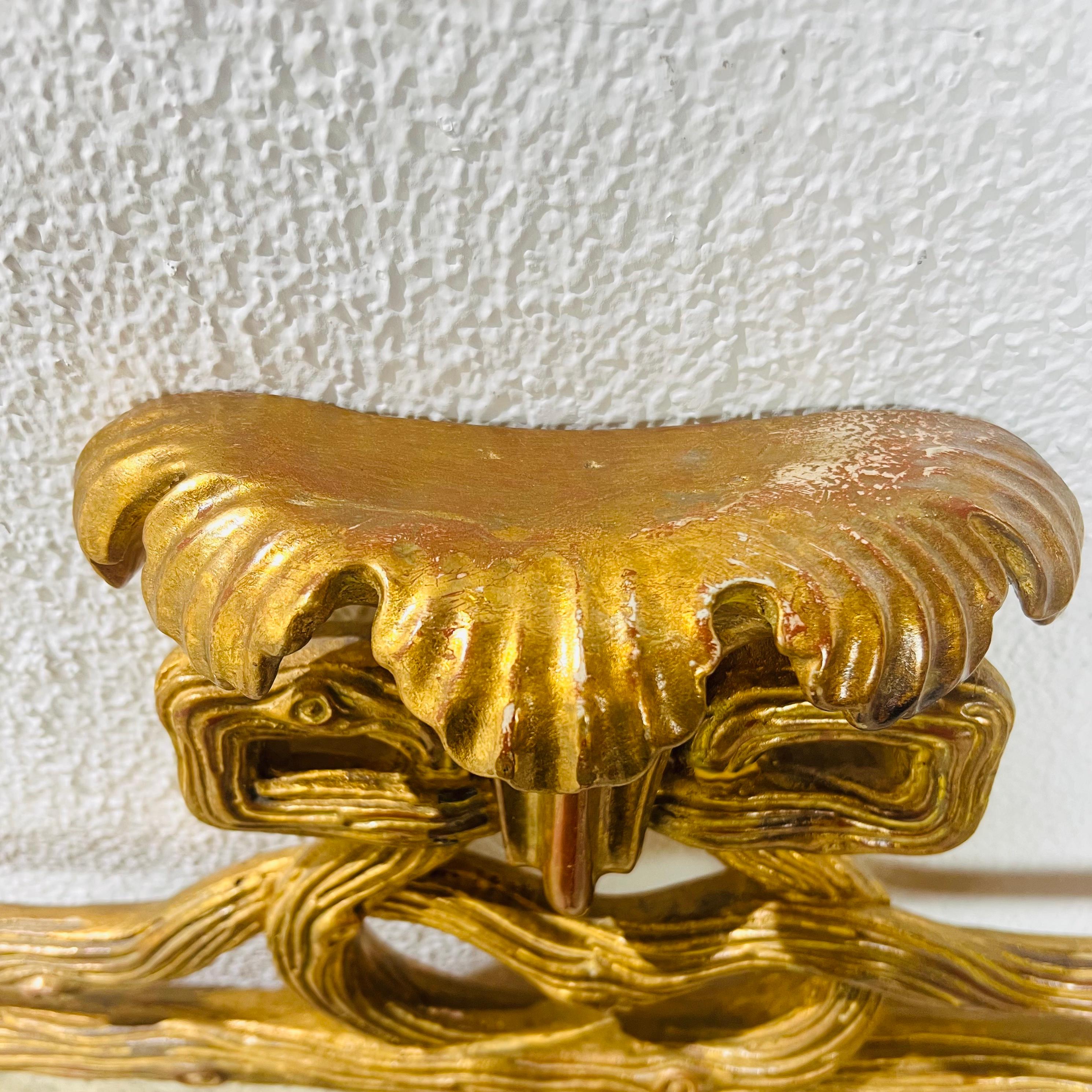 Miroir italien en bois doré à encadrement de branches sculptées Antique Mirror en vente 10