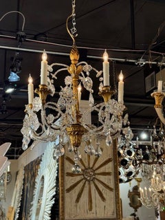 Italian Giltwood Chandelier from Genoa
