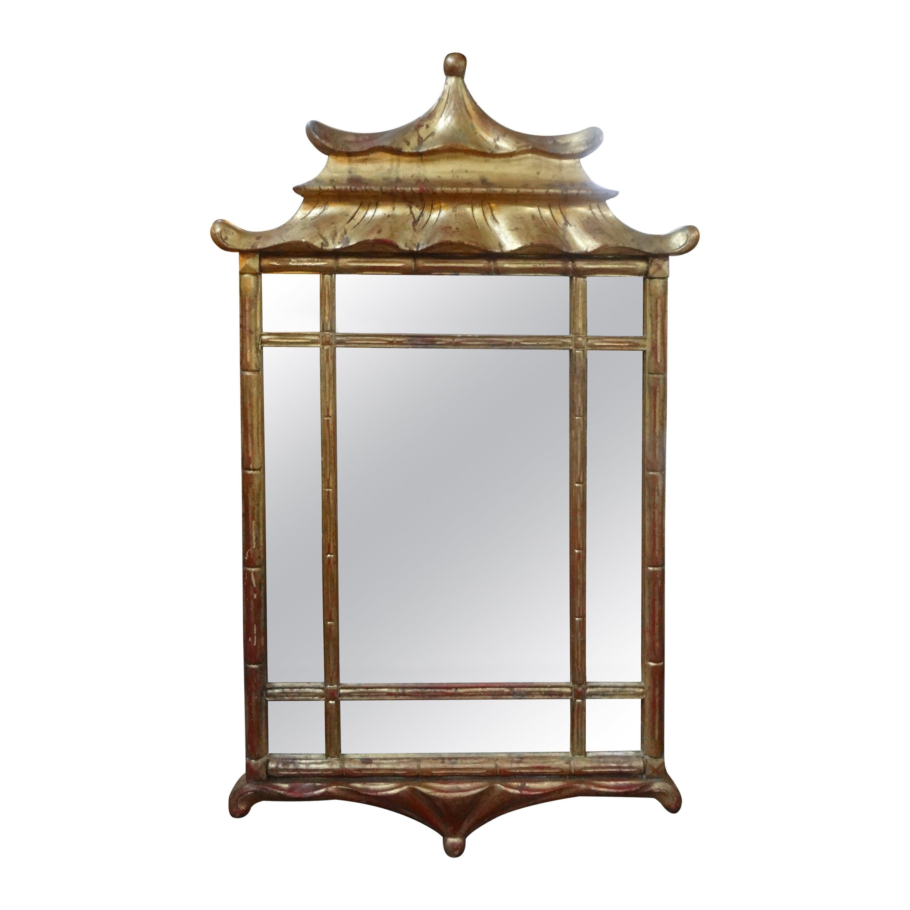 Lacquered Pagoda Mirror For Sale at 1stdibs