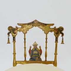 Italian Giltwood Chinoiserie Chair, late 18th century