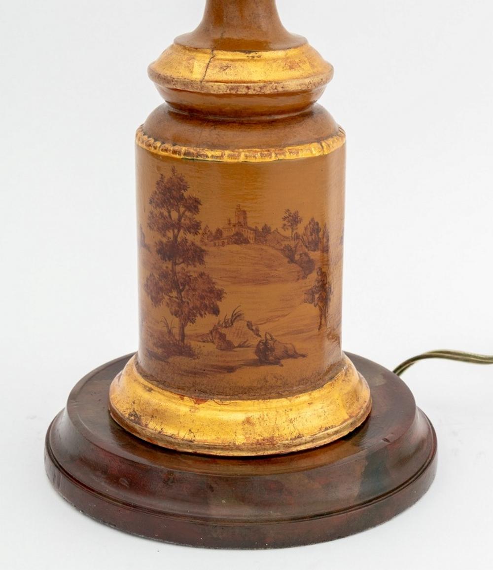 20th Century Italian Giltwood Columnar Table Lamp For Sale
