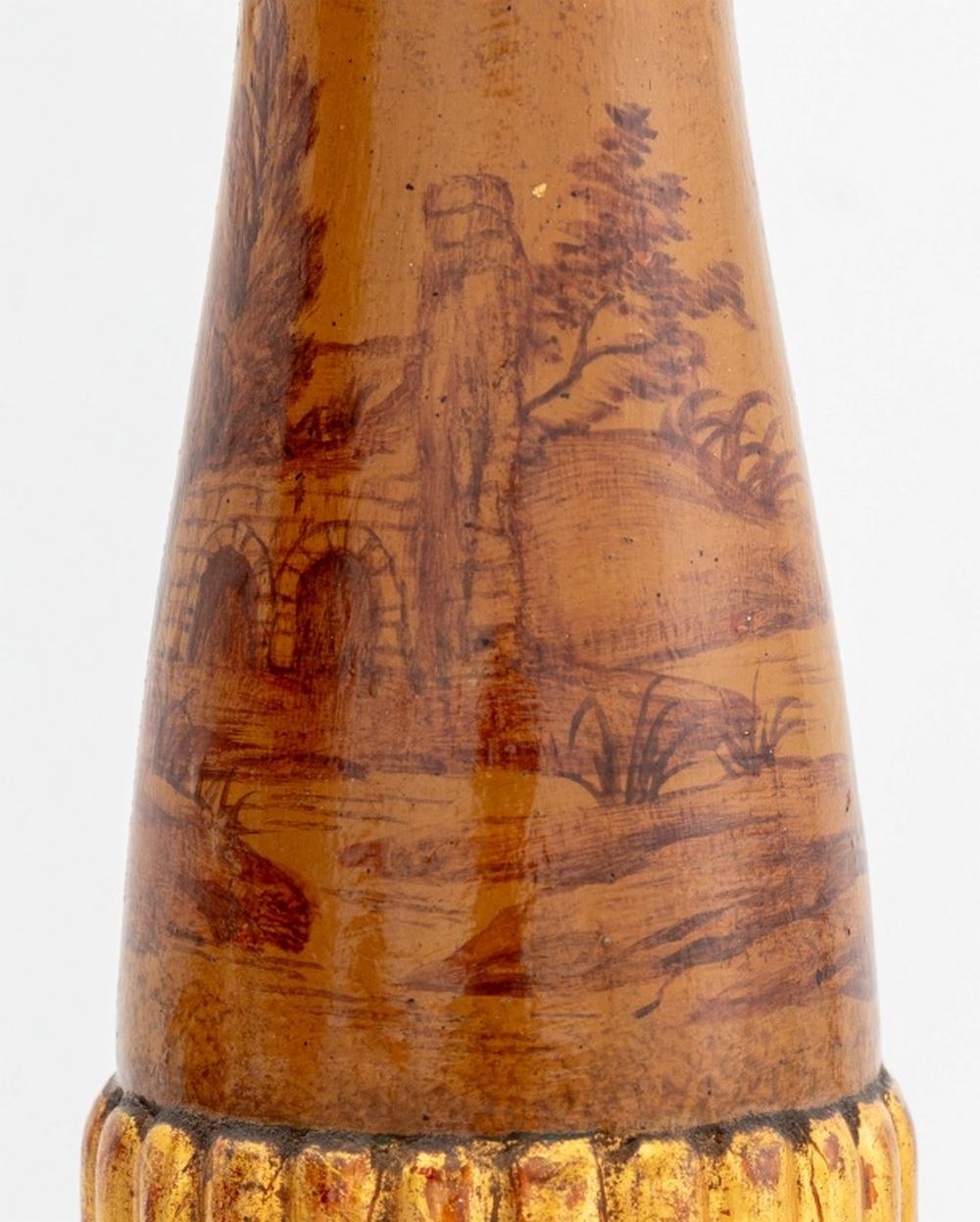 Italian Giltwood Columnar Table Lamp For Sale 3